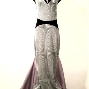 Silver and Black Gown